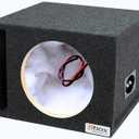 Atrend Bbox Car Pro Audio Speaker Enclosures 10” Single Vented Subwoofer/Speaker Enclosure High Grade MDF – Nickel Finish Speaker Terminals 18 Gauge Audio Cables - Improves Audio Quality, Sound & Bass
