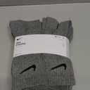 Nike Unisex Adult Everyday Cushioned Training Crew Socks (Pair of 6) (Large, Carbon Heather/Black)