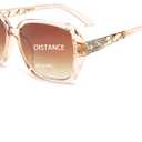 JM Bifocal Reading Sunglasses for Women Fashion Oversized Square Sun Readers Outdoor Reading Glasses UV400 Protection Brown +3.5