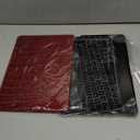 KEROM Compatible for Crocodile MacBook Pro 13 Inch Case 2026 2022-2016 M2 M1 A2338 A2289 A2251 A2159 A1989 A1706 A1708, Textured Aligator Skin Snakeskin PU Leather Hardshell & Keyboard Cover, Burgandy