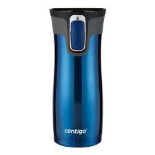 Contigo West Loop Stainless Steel Travel Mug with AUTOSEAL Lid, 16oz., Stainless Steel/Blue
