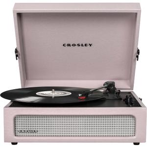 Crosley CR8017B-AM Voyager Vintage Portable Vinyl Record Player Turntable with Bluetooth in/Out and Built-in Speakers, Amethyst
