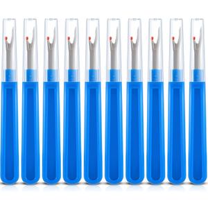 10 Pcs Fiber Optic Ripper Fiber Stripper Cutter Buffer Tube Binder Ripper Tools for Cable Technicians (Blue)