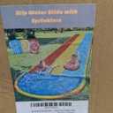 MorTime 22.5ft Slip Water Slide with Sprinklers, Slip and Slide with 3 Inflatable Bodyboards and Splash Pool Waterslide Backyard Lawn Outdoor Water Toy
