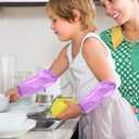 Zerodeko Waterproof Cleaning Oversleeve 6 Pairs Elastic Oilproof Arm Sleeve Protector for Kitchen Household Use 14.96X4.72In Reusable Sleeve Protectors for Women and Men