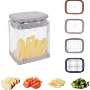 Dreams Of Paradise French Fry Cutter, Food Dicer Chop Box, Professional Homestyle Vegetable Chopper and Apple Dicer