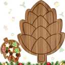 Pine Cones Charcuterie Boards Wooden Funny Cutting Board 12.6 x 15.7inch Acacia Wood Boards Cute Serving Tray for Fruit Bread Salad Vegetables Snack Dessert