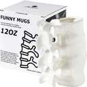 Funny Coffee Mug, Cute Ceramic Coffee Mugs, Novelty Large Ceramic Coffee Pot Mugs, White 12oz Funny Gifts for Nurse, Surgeon, Anatomy Teacher