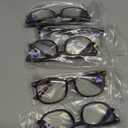 CCVOO +5.0 Clear Vision Reading Glasses for Women  5-Pack Blue Light Filtering Readers with Spring Hinges (*C2 Flower Mix)