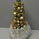 Christmas Ball Tree Shatterproof 94 Balls Xmas Mini Balls Ornaments for Indoor Tabletop Mantel Birthday Wedding Party Decor, Champagne