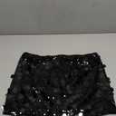Floerns Women's Sequin Low Waist Mini Skorts Music Festival Night Out Skirt Shorts (Medium, Black)