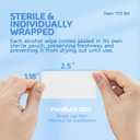 Dynarex DynaSafety Sterile Alcohol Prep Pads - Medium - 70% Isopropyl Alcohol, Individually Wrapped, Soft Cleaning Wipes - 200 per Box