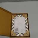 Handicrafts Home 4x6 Grey & white Picture Frame, Christmas Decor Handmade chevron Bone Inlay Photo Frame for Modern Farmhouse Decor, Minimalist Wall Decor, Neutral Home Aesthetic, Rustic Shelf Styling, Wedding Gift, Vintage Living Room Decor & Desk Picture Frame