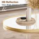 24x36 Inch Brushed Gold Oval Bathroom Mirror, Wall Mounted Vanity Mirror for Over Sink, Tempered Glass with Aluminum Frame, Vertical or Horizontal Hanging