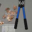 Battery Cable Lug Crimping Tool Kit for AWG 10-1/0 Electrical Lug Crimper with 64pcs Ring Terminals and 110pcs Heat Shrink Tubing