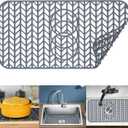Sink Protectors for Kitchen Sink 12" 13" 16" 18" 19" 24" 26" 28" 29" 30" Silicone Sink mat| Silicone Kitchen Sink Mat Grid for Bottom of Farmhouse Stainless Steel(24"x 12.5"Gray)