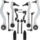 12pcs Front Suspension Kit Lower Control Arm Stabilizer Sway Bar Tie Rod End Link Assembly Replacement for Cadillac ATS 2013-2019 RWD