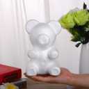 Amosfun Modelling Polystyrene Foam Bear Mould White DIY Craft for Flower Arranging Gift Wedding Party Decoration 7.87x 5.12 Inch