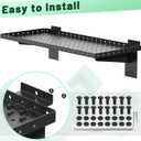 4 Pack Slatwall Shelves, 24 Inch Heavy Duty Slat Wall Hanging Shelf