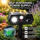 4Pack New Sonic Fortress Pro Solar Deer Repellent Devices with LED Strobe Ultrasonic Animal Repellent Raccoon Deterrent Outdoor Motion Activated Cat&Squirrel Repellent to Keep Deer Out of Garden&Yard