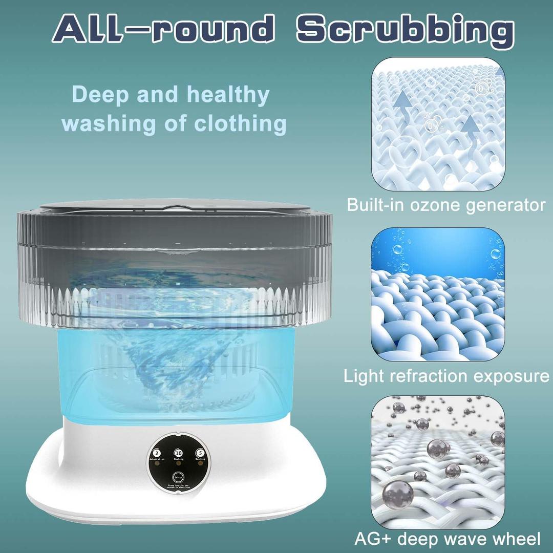 Portable Washing Machine, 16L Large Capacity Mini123456