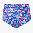 Tempt Me Women High Waisted Bikini Bottom Retro Ruched Swim Bottom Shirred Tankinis Brief Size L