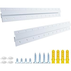 French Cleat Heavy Duty, Aluminum French Cleat, Headboard Wall Mounting Brackets with Screws, Heavy Mirror Mounting Hardware (24 Inch-2 Pairs, Support 160 lbs)