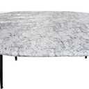 Clear Vinyl Fitted Tablecloth Waterproof Oilcloth Heavy Duty Elasticized Table Cover Elastic Edge Design Plastic Tablecloth Protector (Best for 48" x 68" Oval Table)