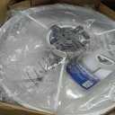 DLLT Bladeless Ceiling Fans with Lights: 24 Inch Modern Flush Mount Low Profile Ceiling Fan with APP Remote Control - White Enclosed LED Fandelier Dimmable Quiet DC Motor for Bedroom Living Room