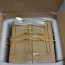 Lareina 3-Ounce Porcelain Espresso Cups Set of 6, Stackable Coffee Cups with Saucers, Spoons and Metal Stand, Ceramic Demitasse Mugs, Espresso Accessories for Machine, Black