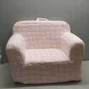 Delta Children Checkered Cozee Chair, Pink