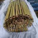 6 Feet Long Natural Thick Bamboo Poles - 1.5in - 2in Wide - Pack of 2 (Beige)