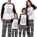 ANGELGGH Family Pajamas Matching Sets, Cute Christmas Printed 2 Piece Sleepwear, Holiday PJs Jammies for Couples/Women/Men (Large, Stripe Light String)