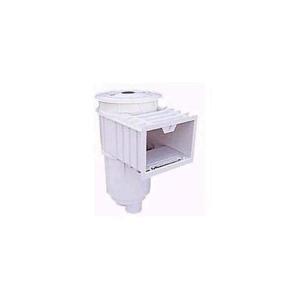 Sta-Rite 08650-5404 U-3 SwimQuip Inground Skimmer for Concrete Pools, 2 Inch Slip with 1 1/2 Inch Slip Reducers, White w/ Tan Lid & Frame, without Float