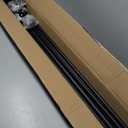 Double Curtain Rods 72 to 144 Inches(6-12 Feet) with Solid Aluminum Alloy Brackets, 1 Front and 5/8 Back Telescoping Drapery Rod for Windows, Heavy Duty Decorative Curtain Rods, Matte Black