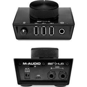 M-Audio AIR|HUB - USB Audio Interface with 3 Port Hub and Recording Software from MPC Beats Included