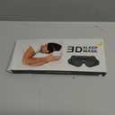 MAAKEKEE Sleep Eye Mask Weighted for Side Sleeper Men Women,3D Contoured Sleeping Mask with Adjustable Strap No Eye Pressure 100% Blockout Soft Comfortable Eye Cover for Travel,Nap,Meditating,Black