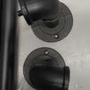 Industrial Curtain Rods for Windows 48 to 84 Inches, Blackout Wrap Around Curtain Rod, for Indoor and Outdoor, 7/8 Inch Diameter, 35 to 75 Inches, Black