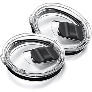 2Pcs 30oz Replacement Yeti Tumbler Lids, Only for Yeti 30 oz Tumbler, 14 oz Mug, with Strong Magnetic Slider Switch, Good Spill Proof Effect Coffee Cup Travel Cover Lids, BPA Free