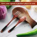 Patelai Acacia Wood Spoon Rest for Stove Top Bamboo Holder for Spatula Rest for Kitchen, Counter Spoon Holder for Countertop, Modern and Rustic for Farmhouse as Dining Table Decoration(Brown)