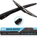 WTI Rear Wiper Arm Blade Set Compatible With Cadillac SRX 2010-2018 / Compatible With Cadillac CTS 2010-2014 Rear Windshield Window Wiper Kits Assembly New Replacement (With Steel Arm Plastic Cover)