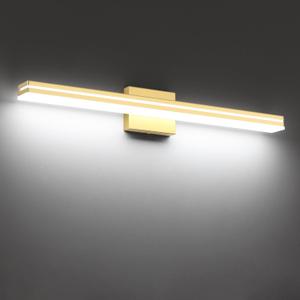 SineRise 32-Inch LED Modern Bathroom Vanity Light Bar, Gold Modern Acrylic Bathroom Wall Lighting Fixtures Over Mirror (Cool White 6000K)