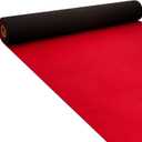 Boao Neoprene Carpet Runner Reusable Plastic Floor Runner Non Slip Rubber Backed Rugs for Hallway Aisle Carpet Roll for Wedding Party Decor Prom Business Outdoor(10 x 2.3 ft,Red)