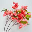 Silk Flowers with Stems,Bougainvillea Artificial Flowers,Long Stem Artificial Flowers for Home Wedding Centerpiece Table Decorations (3, Pink)