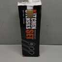 AOTHOD Silicone Cooking Utensils Set - 446F Heat Resistant Kitchen Utensils,Turner Tongs,Spatula,Spoon,Brush,Whisk,Kitchen Utensil Gadgets Tools Set for Nonstick Cookware,Dishwasher Safe (BPA Free) (Black)