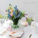 Framendino, 6 Pack Artificial Blue Eucalyptus Stems Leaves Faux Branches Fake Plant for Home Kitchen Indoor Wedding Vase Decor