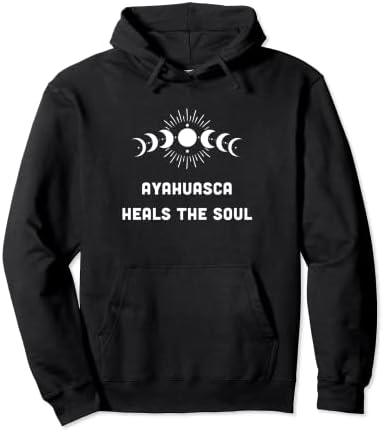 Ayahuasca Heals the Soul New Age Esoteric Spiritual Moon Pullover Hoodie.XL