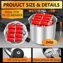 23-25qt+ Aluminum Pressure Cooker, Extra Large Capacity for Commercial & Home Use,Pressure Canners for Canning，Multi-Stove Compatible Bulk Food Preparation,Presto 23 quart pressure canner
