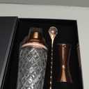 Nikita Cocktail Shaker, 5-Piece Martini Shaker & Bartender Kit with Bar Accessories Strainer, Jigger, Spoon & Muddler, Rose Gold 16oz Drink Mixer with Bartender Accessories