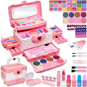 Kids Makeup Sets for Girls - Kids Makeup Sets for Girls 3-4,Play Make Up Kit,Maquillaje para Nias, Best Toys for Little Girl,Princess Toddler Kid Stuff, Ages456789 10-12 Year Old Girl Birthday Gifts